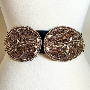 BERLIN VIII Stunning Boho Western Beaded Belt Size S/M (23" to 36")